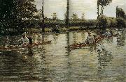 Gustave Caillebotte Racing boat oil painting